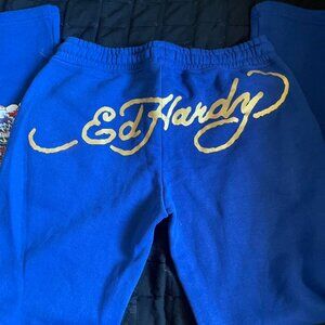 Ed Hardy Women's Blue Joggers-tracksuits